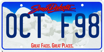 SD license plate 0CTF98