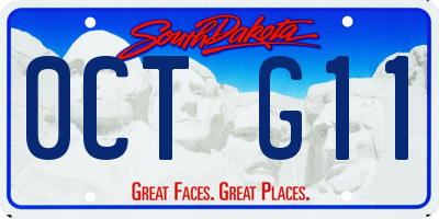 SD license plate 0CTG11