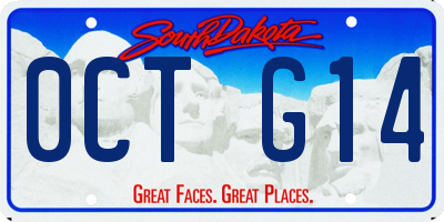 SD license plate 0CTG14