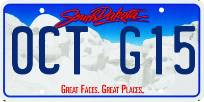 SD license plate 0CTG15