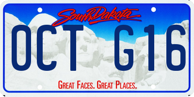 SD license plate 0CTG16