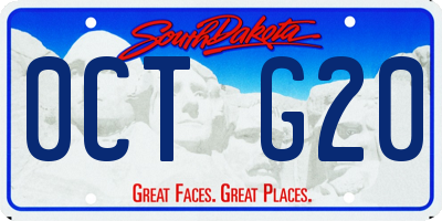 SD license plate 0CTG20