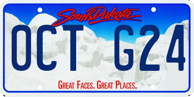 SD license plate 0CTG24