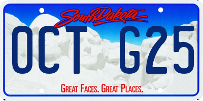 SD license plate 0CTG25