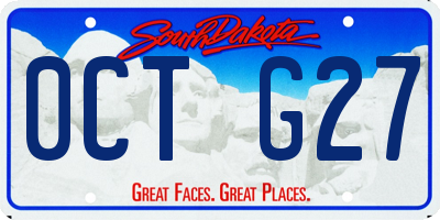SD license plate 0CTG27