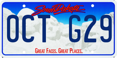 SD license plate 0CTG29