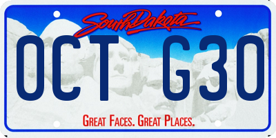 SD license plate 0CTG30