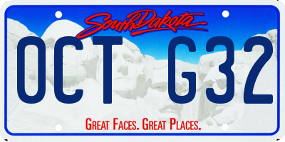 SD license plate 0CTG32