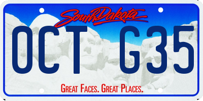 SD license plate 0CTG35