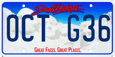 SD license plate 0CTG36