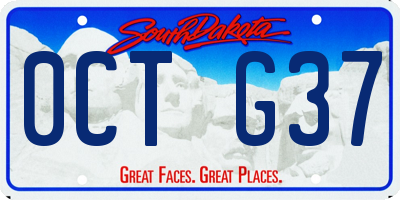 SD license plate 0CTG37