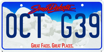 SD license plate 0CTG39
