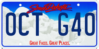 SD license plate 0CTG40
