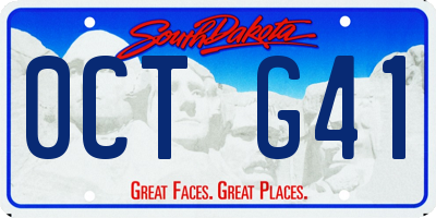 SD license plate 0CTG41