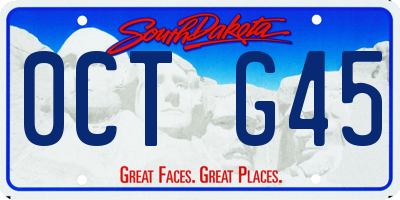 SD license plate 0CTG45