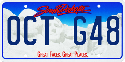 SD license plate 0CTG48