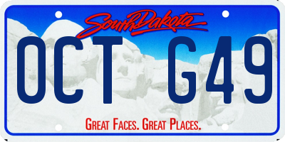 SD license plate 0CTG49