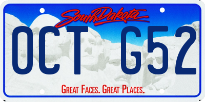 SD license plate 0CTG52