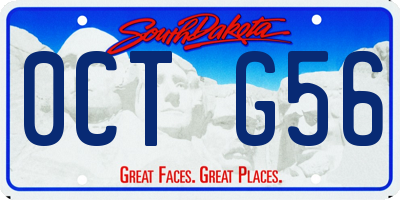 SD license plate 0CTG56