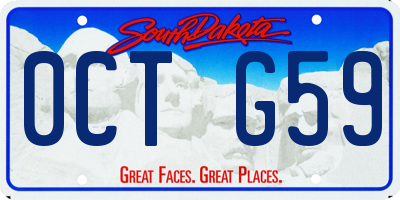 SD license plate 0CTG59