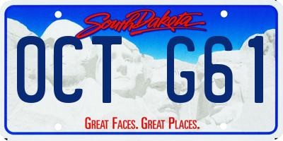 SD license plate 0CTG61