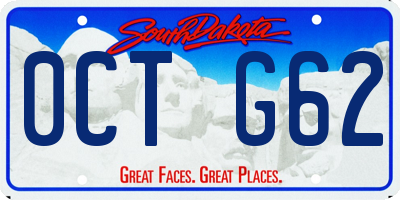 SD license plate 0CTG62