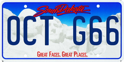 SD license plate 0CTG66