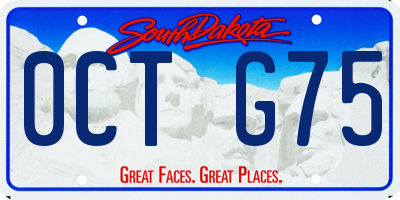 SD license plate 0CTG75