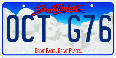 SD license plate 0CTG76