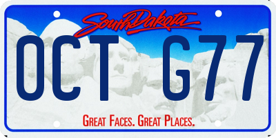 SD license plate 0CTG77