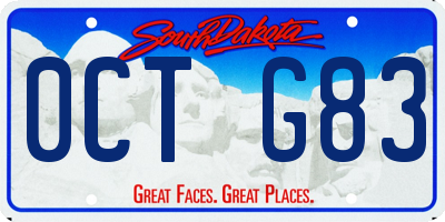 SD license plate 0CTG83