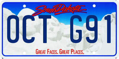 SD license plate 0CTG91