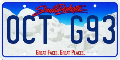 SD license plate 0CTG93