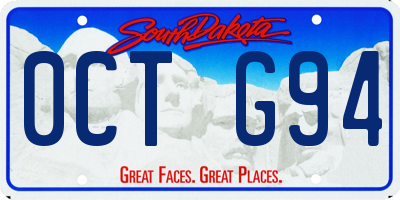 SD license plate 0CTG94