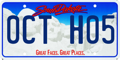 SD license plate 0CTH05