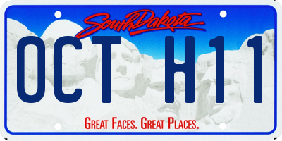 SD license plate 0CTH11