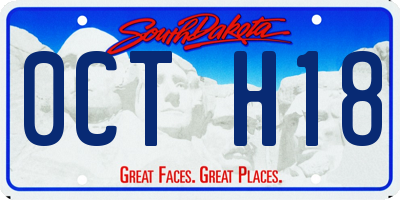 SD license plate 0CTH18