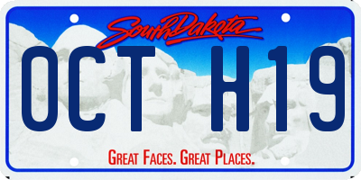 SD license plate 0CTH19