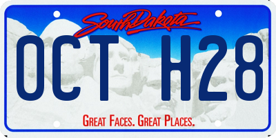 SD license plate 0CTH28
