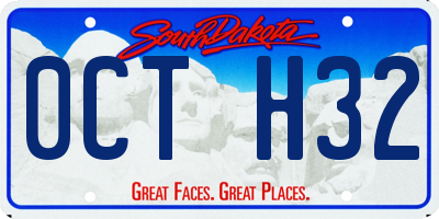 SD license plate 0CTH32