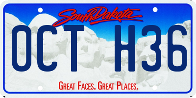 SD license plate 0CTH36
