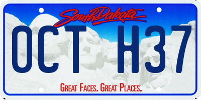 SD license plate 0CTH37
