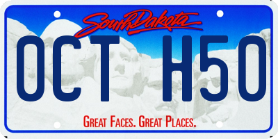 SD license plate 0CTH50