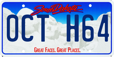 SD license plate 0CTH64