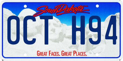 SD license plate 0CTH94