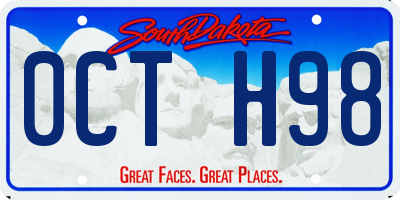 SD license plate 0CTH98