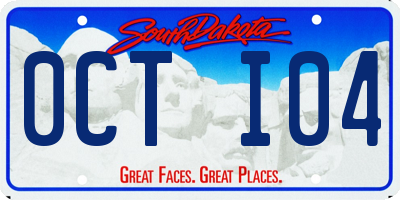 SD license plate 0CTI04