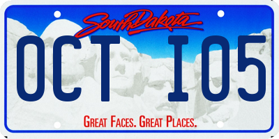 SD license plate 0CTI05