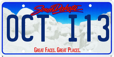 SD license plate 0CTI13