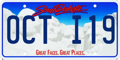 SD license plate 0CTI19